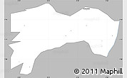 Gray Simple Map of Biakoye, single color outside
