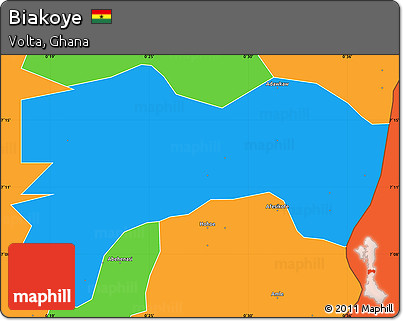 Political Simple Map of Biakoye