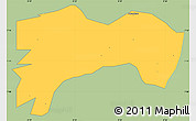 Savanna Style Simple Map of Biakoye, single color outside