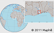 Gray Location Map of Dayi, highlighted parent region