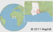 Savanna Style Location Map of Dayi, highlighted country