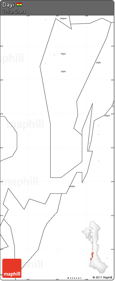 Blank Simple Map of Dayi