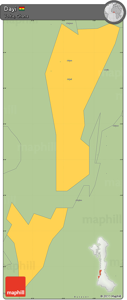 Savanna Style Simple Map of Dayi
