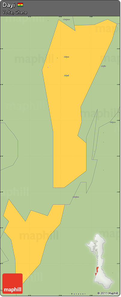 Savanna Style Simple Map of Dayi
