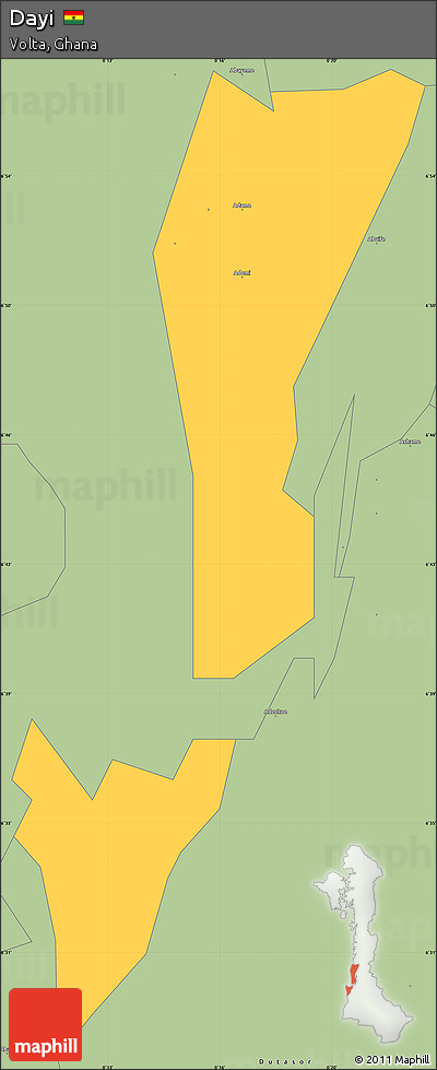 Savanna Style Simple Map of Dayi