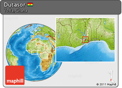 Physical Location Map of Dutasor
