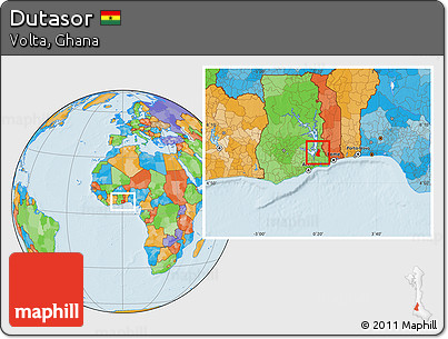 Political Location Map of Dutasor