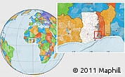 Political Location Map of Dutasor, highlighted country, highlighted parent region, within the entire country