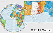 Political Location Map of Dutasor, highlighted country, highlighted parent region