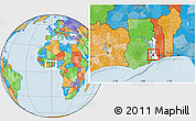 Political Location Map of Dutasor, highlighted parent region, within the entire country