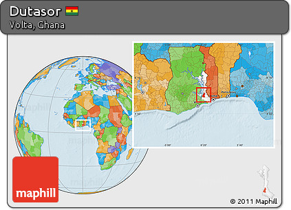 Political Location Map of Dutasor, highlighted parent region