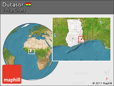 Satellite Location Map of Dutasor, highlighted country