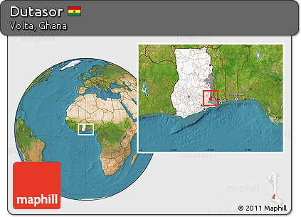 Satellite Location Map of Dutasor, highlighted country, highlighted parent region