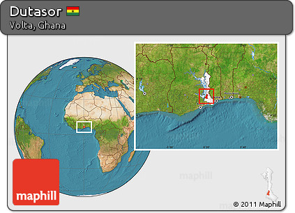 Satellite Location Map of Dutasor, highlighted parent region