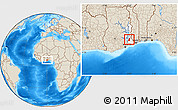 Shaded Relief Location Map of Dutasor, highlighted parent region