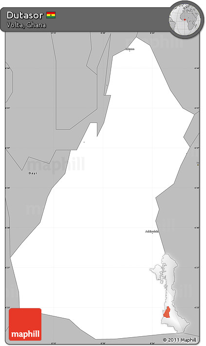 Gray Simple Map of Dutasor
