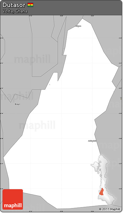 Gray Simple Map of Dutasor