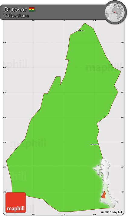 Political Simple Map of Dutasor, cropped outside