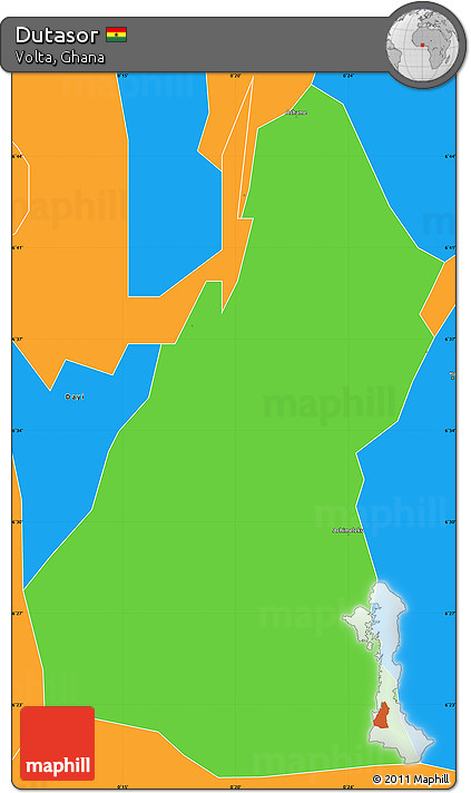 Political Simple Map of Dutasor