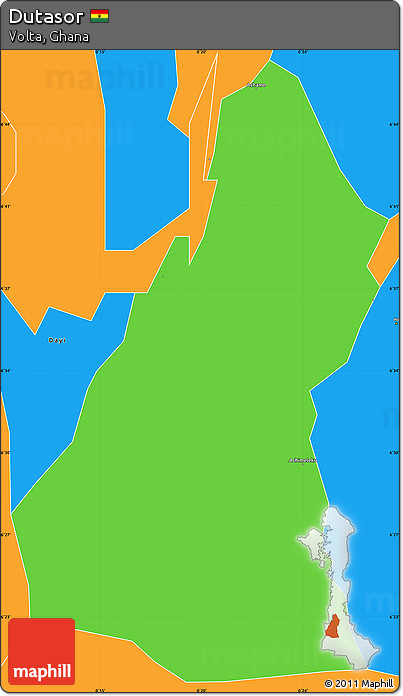 Political Simple Map of Dutasor