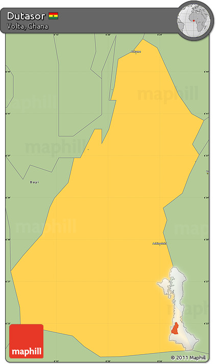 Savanna Style Simple Map of Dutasor