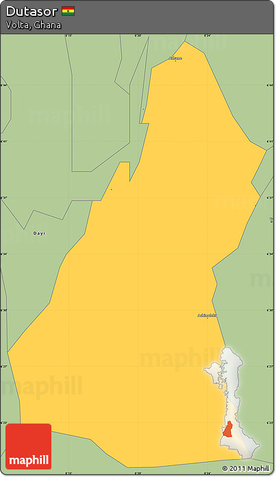 Savanna Style Simple Map of Dutasor