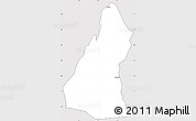 Silver Style Simple Map of Dutasor, cropped outside