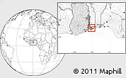 Blank Location Map of Dzoze, highlighted country, highlighted parent region