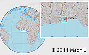 Gray Location Map of Dzoze