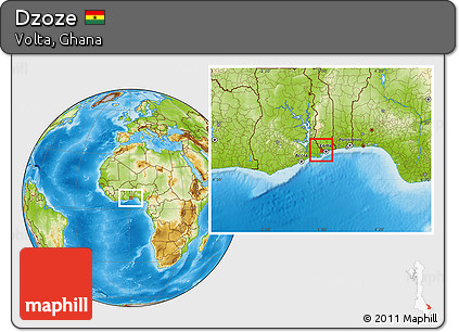 Physical Location Map of Dzoze