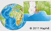 Physical Location Map of Dzoze, highlighted country, highlighted parent region