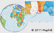 Political Location Map of Dzoze, highlighted country