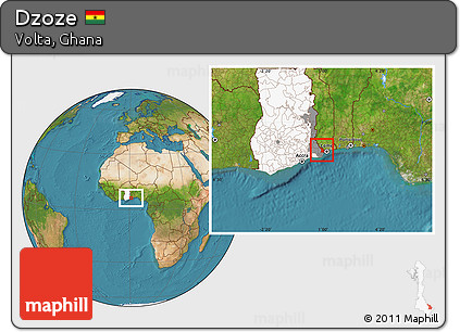 Satellite Location Map of Dzoze, highlighted country, highlighted parent region