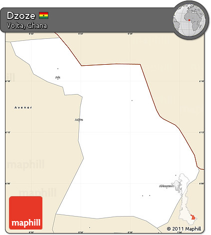 Classic Style Simple Map of Dzoze