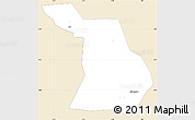 Classic Style Simple Map of Dzoze, single color outside