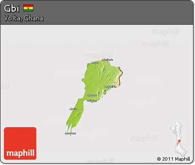 Physical 3D Map of Gbi, cropped outside