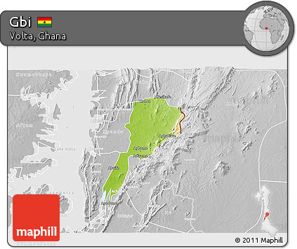 Physical 3D Map of Gbi, lighten, desaturated