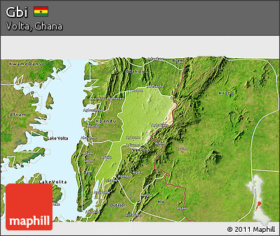 Physical 3D Map of Gbi, satellite outside