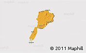 Political 3D Map of Gbi, cropped outside