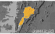 Political 3D Map of Gbi, darken, desaturated