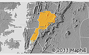 Political 3D Map of Gbi, desaturated