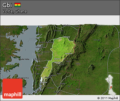 Satellite 3D Map of Gbi, darken