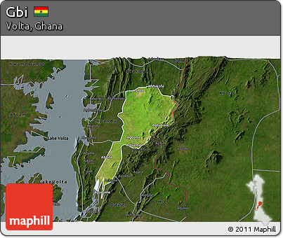 Satellite 3D Map of Gbi, darken