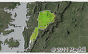 Satellite 3D Map of Gbi, darken, semi-desaturated