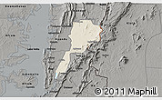 Shaded Relief 3D Map of Gbi, darken, semi-desaturated