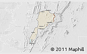Shaded Relief 3D Map of Gbi, lighten, desaturated