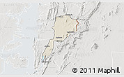 Shaded Relief 3D Map of Gbi, lighten, semi-desaturated