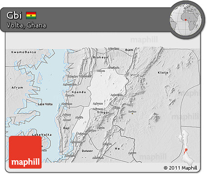 Silver Style 3D Map of Gbi