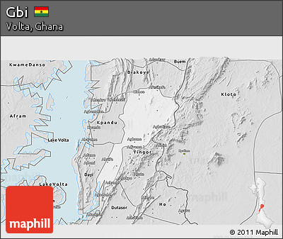 Silver Style 3D Map of Gbi