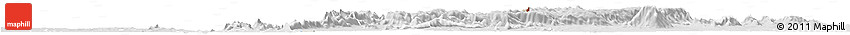 Shaded Relief Horizon Map of Gbi, lighten, desaturated